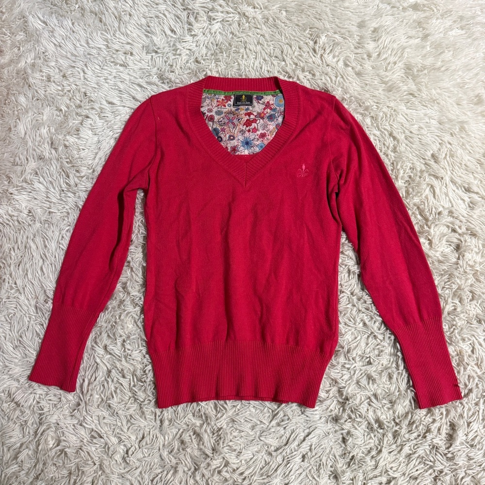 Women’s Size 4 Pink Fior Da Liso Long Sleeve Horseback Riding Sweater Top